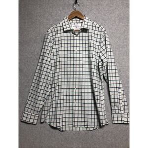 Mizzen + Main Button Up Shirt Mens XL Trim Fit Blue Long Sleeve Extra Large EUC